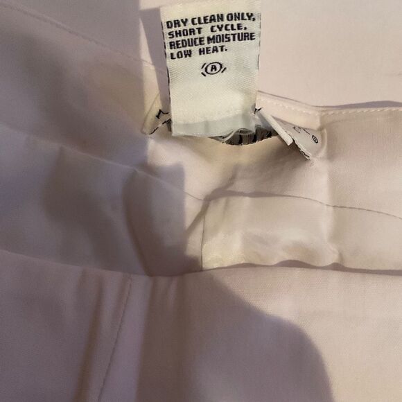 Doncaster Pants Dress White Ivory Flat Front Side Zipper Tapered Legs 14 - Picture 10 of 13